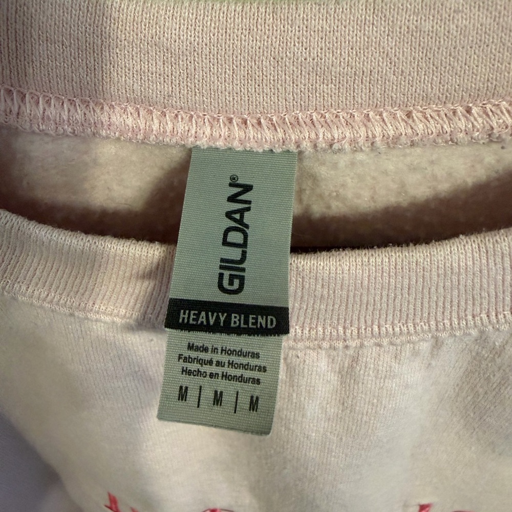Hot Girls Read Books Embroidered Blush Pink Sweatshirt BookTok Book Lover Size M - Picture 2 of 7